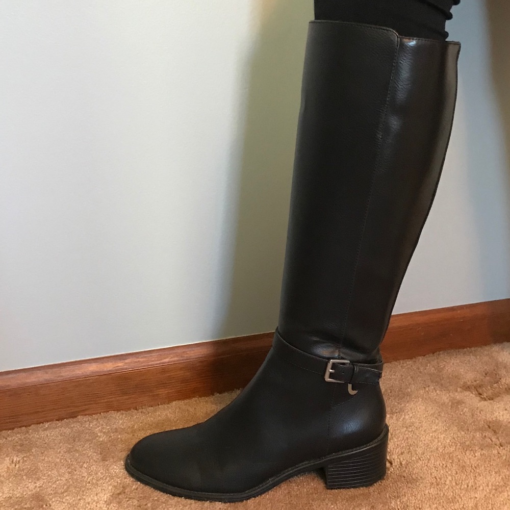 Black tall boots